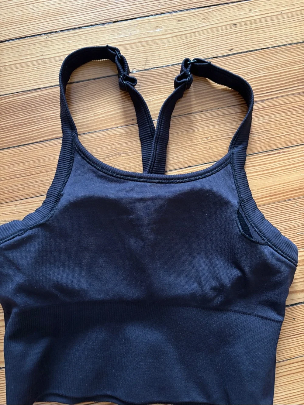 ALO seamless ribbed favorite bra crop top